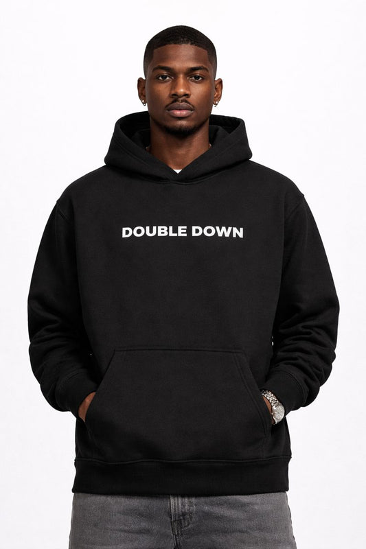 Double Down Heavyweight Hoodie – Black