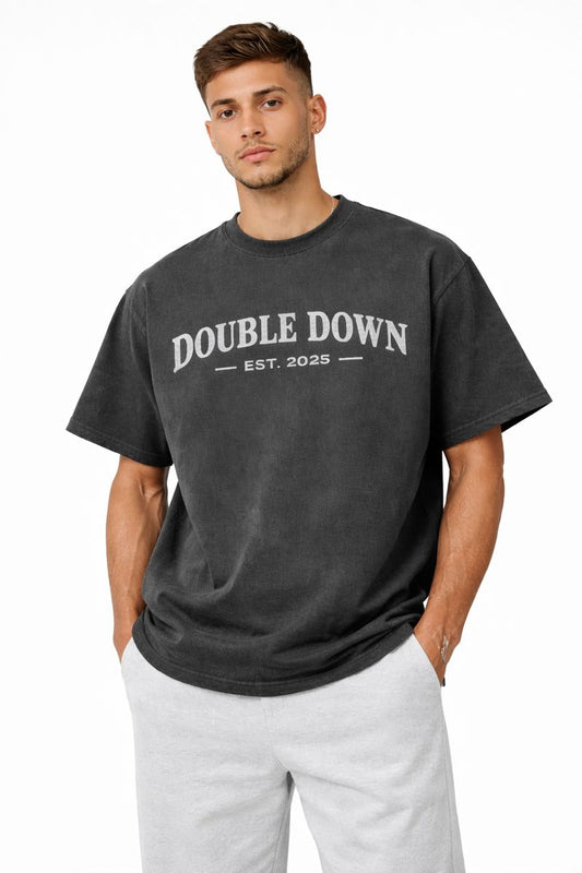 DOUBLE DOWN HEAVYWEIGHT T-SHIRT – CHARCOAL