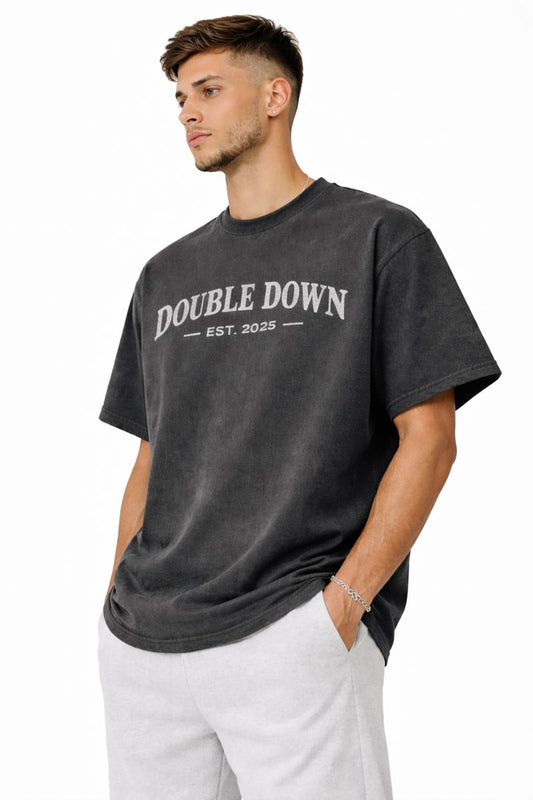 DOUBLE DOWN HEAVYWEIGHT T-SHIRT – CHARCOAL